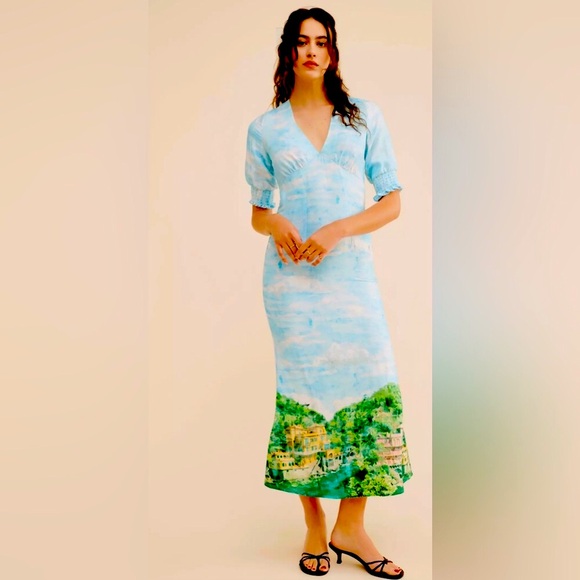 Anthropologie Dresses & Skirts - Sky Blue Printed Dress